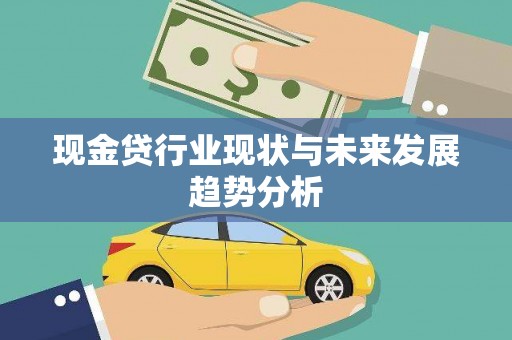 商南现金贷行业现状与未来发展趋势分析