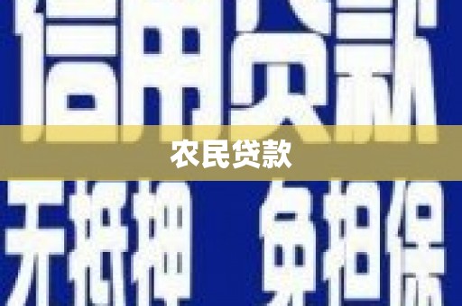 商南农民贷款