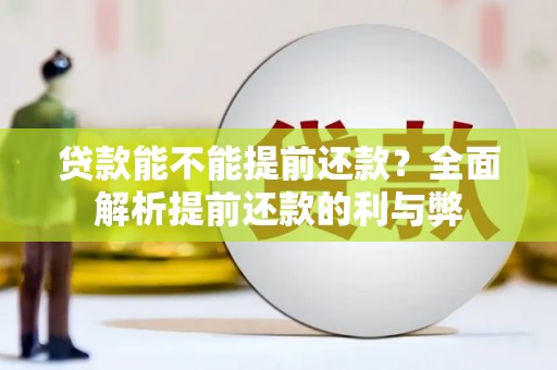 商南贷款能不能提前还款？全面解析提前还款的利与弊