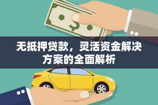 商南无抵押贷款，灵活资金解决方案的全面解析