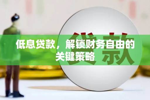 商南低息贷款，解锁财务自由的关键策略