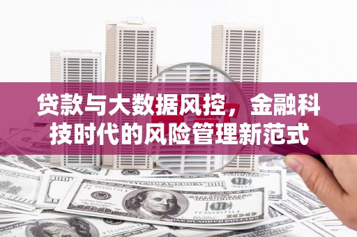商南贷款与大数据风控，金融科技时代的风险管理新范式