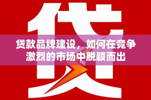 商南贷款品牌建设，如何在竞争激烈的市场中脱颖而出