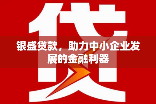 商南银盛贷款，助力中小企业发展的金融利器