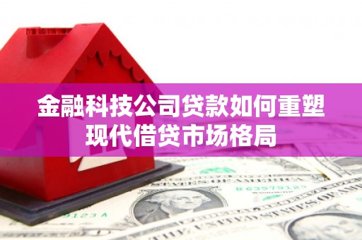 商南金融科技公司贷款如何重塑现代借贷市场格局