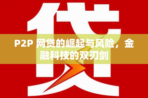 商南P2P 网贷的崛起与风险，金融科技的双刃剑