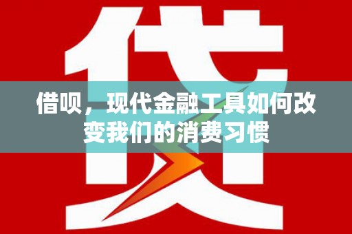 商南借呗，现代金融工具如何改变我们的消费习惯