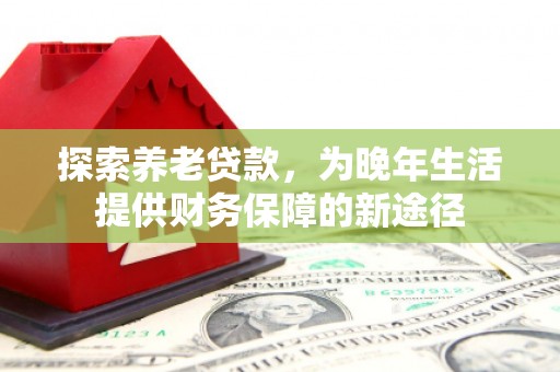 商南探索养老贷款，为晚年生活提供财务保障的新途径