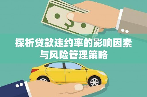 商南探析贷款违约率的影响因素与风险管理策略