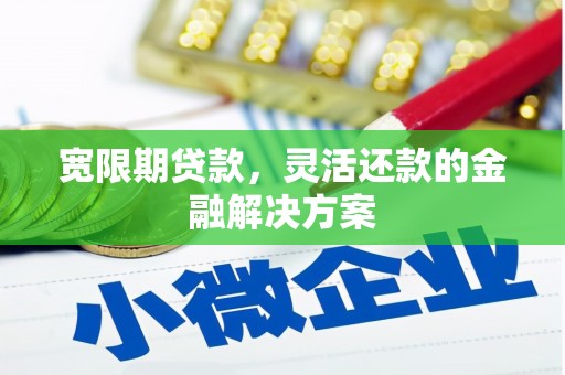 商南宽限期贷款，灵活还款的金融解决方案