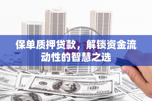 商南保单质押贷款，解锁资金流动性的智慧之选