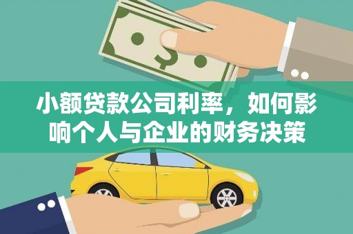 商南小额贷款公司利率，如何影响个人与企业的财务决策