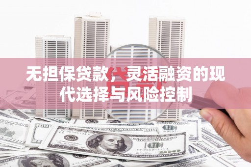 商南无担保贷款，灵活融资的现代选择与风险控制