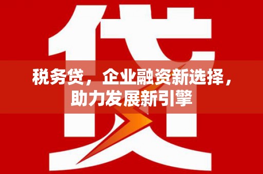 商南税务贷，企业融资新选择，助力发展新引擎