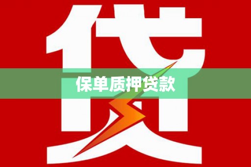商南保单质押贷款