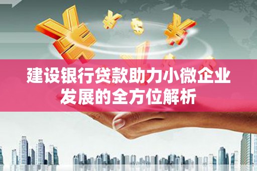 商南建设银行贷款助力小微企业发展的全方位解析