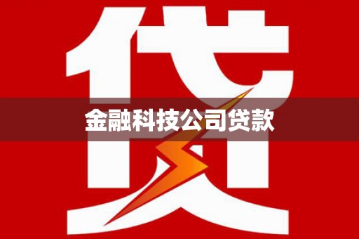 商南金融科技公司贷款
