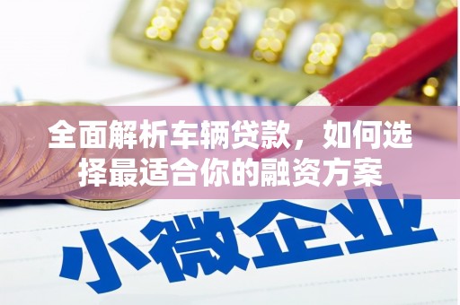商南全面解析车辆贷款，如何选择最适合你的融资方案